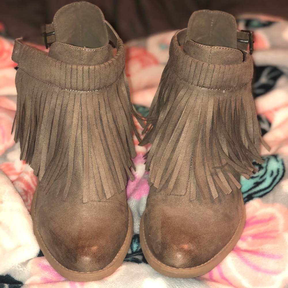 Maurice’s fringe booties